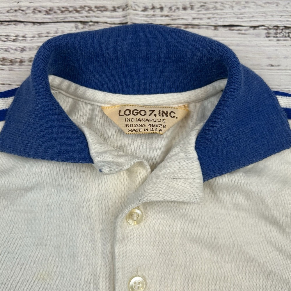 Vintage 70s DALLAS COWBOYS Logo 7 Youth Kids VTG Polo Shirt Striped NFL Faded - Picture 4 of 7